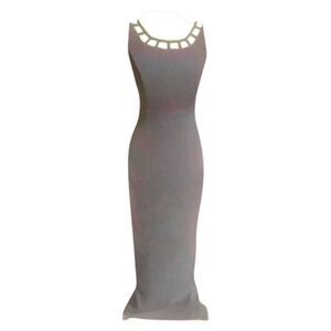 Vintage Rex Lester Black Cutout Maxi Column Gown Size 2